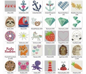 Stickserie - 52 Mini Motive Mix Set 1